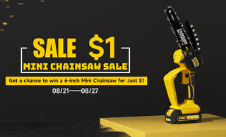 $1 Mini Chainsaw Sale: Win a 6-Inch Brushed Chainsaw for Just $1