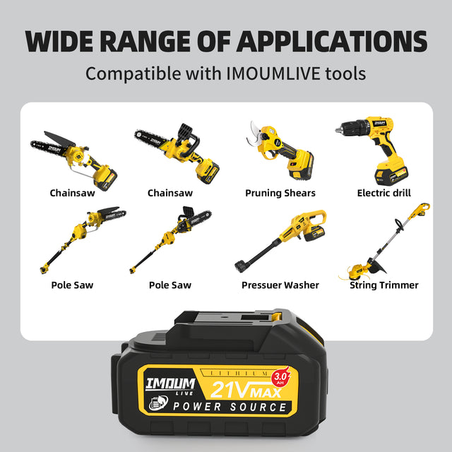 IMOUMLIVE 21V Lithium Ion Battery 3.0Ah – Imoum